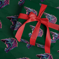 Motocross Helmet Neon Flame Graphic Dirt Bike Racing Wrapping Paper Roll