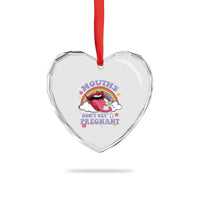 Mouths Dont Get Pregnant Heart Crystal Glass Ornament Funny Dirty Adult Humor - Wonder Print Shop