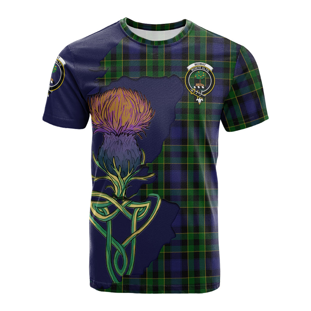 mowat-tartan-family-crest-t-shirt-tartan-plaid-with-thistle-and-scotland-map-t-shirt