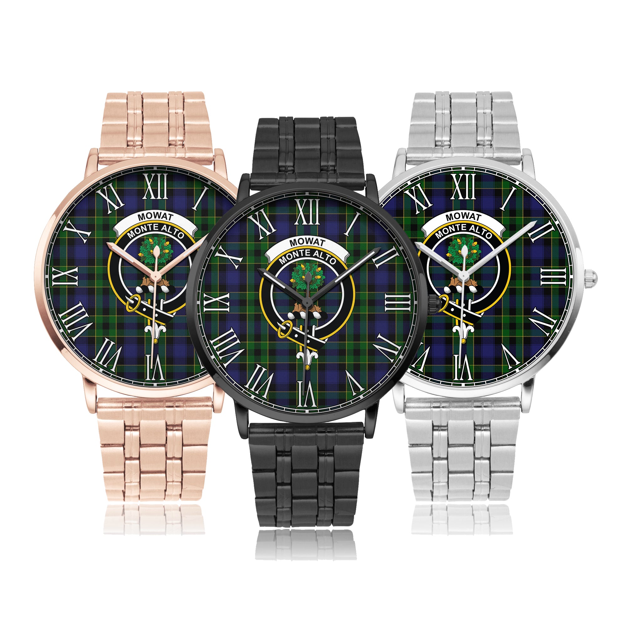 mowat-family-crest-quartz-watch-with-stainless-steel-trap-tartan-instafamous-quartz-stainless-steel-watch