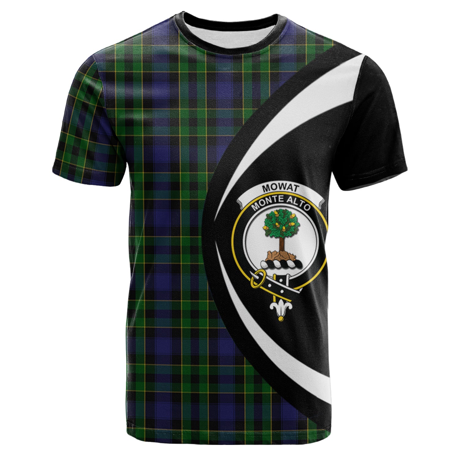scottish-mowat-clan-crest-circle-style-tartan-t-shirt