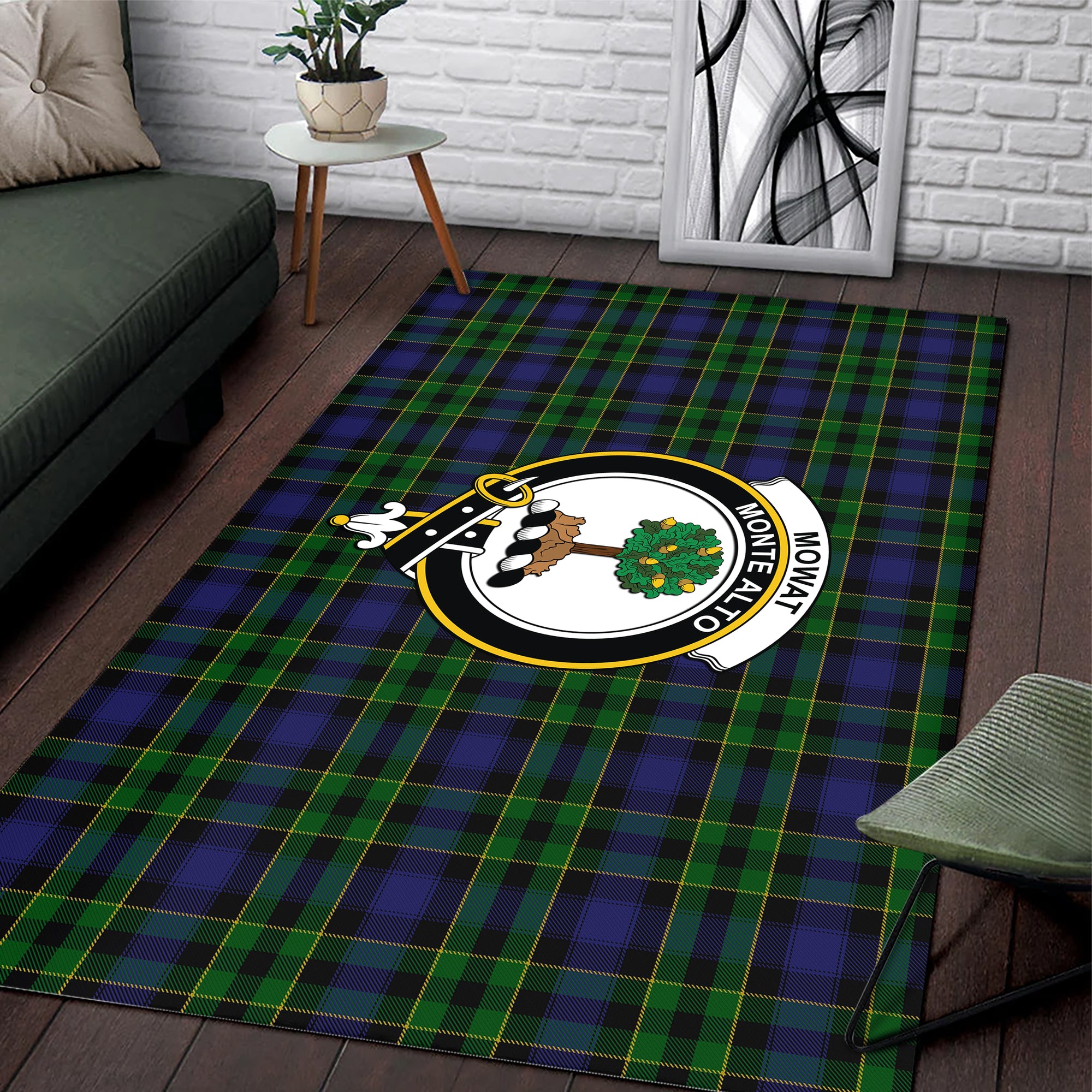mowat-clan-tartan-rug-family-crest-tartan-plaid-rug-clan-scotland-tartan-area-rug