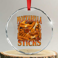 Mozzarella Sticks Crystal Glass Ornament Funny Foodie Meme Snack Lover Vintage 90s - Wonder Print Shop
