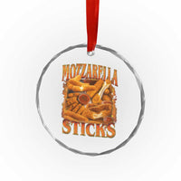 Mozzarella Sticks Crystal Glass Ornament Funny Foodie Meme Snack Lover Vintage 90s - Wonder Print Shop