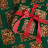 Mozzarella Sticks Wrapping Paper Roll Funny Foodie Meme Snack Lover Vintage 90s - Wonder Print Shop