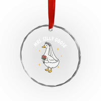 Mrs. Silly Goose Bride Crystal Glass Ornament Funny Goose Lovers Bride To Be - Wonder Print Shop