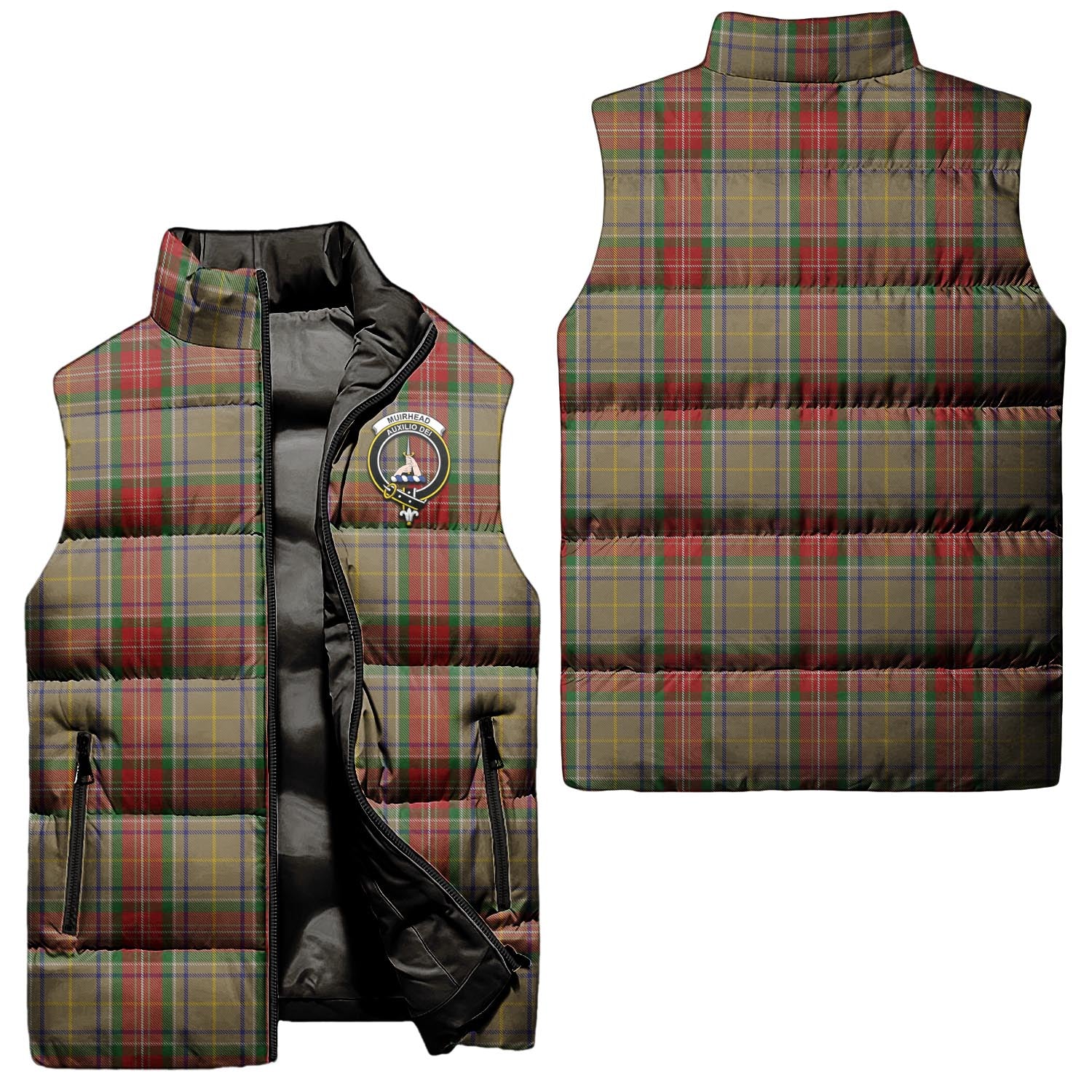 muirhead-old-clan-puffer-vest-family-crest-plaid-sleeveless-down-jacket