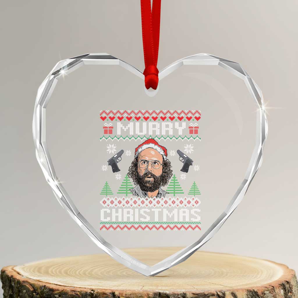 Murray Christmas Heart Crystal Glass Ornament Funny Stranger Holiday Meme - Wonder Print Shop