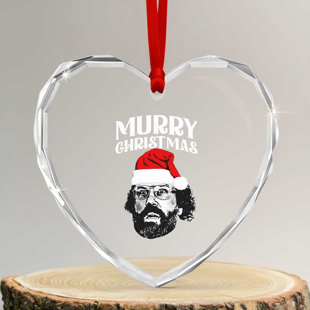 Murray Christmas Heart Crystal Glass Ornament Funny Stranger Xmas - Wonder Print Shop