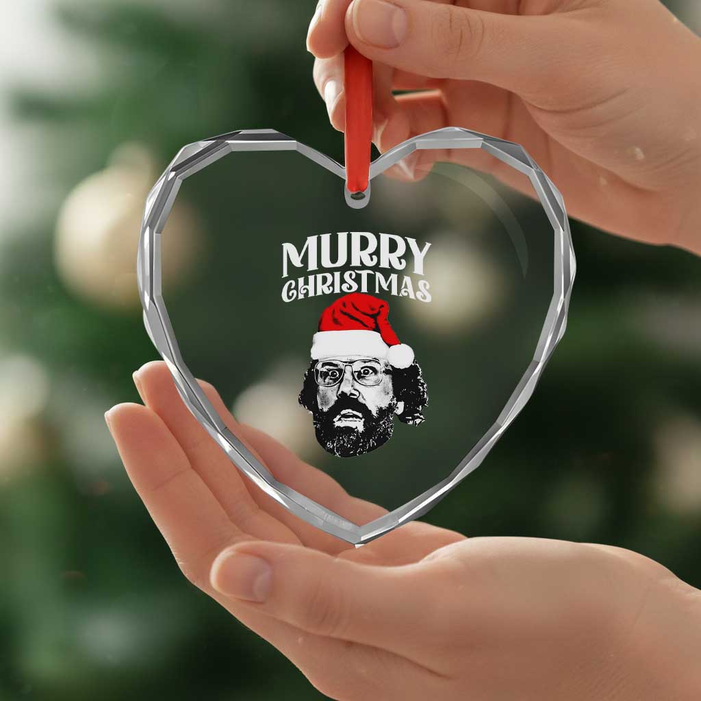 Murray Christmas Heart Crystal Glass Ornament Funny Stranger Xmas - Wonder Print Shop