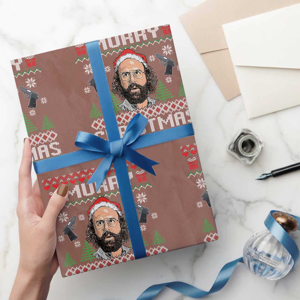 Murray Christmas Wrapping Paper Roll Funny Stranger Holiday Meme - Wonder Print Shop