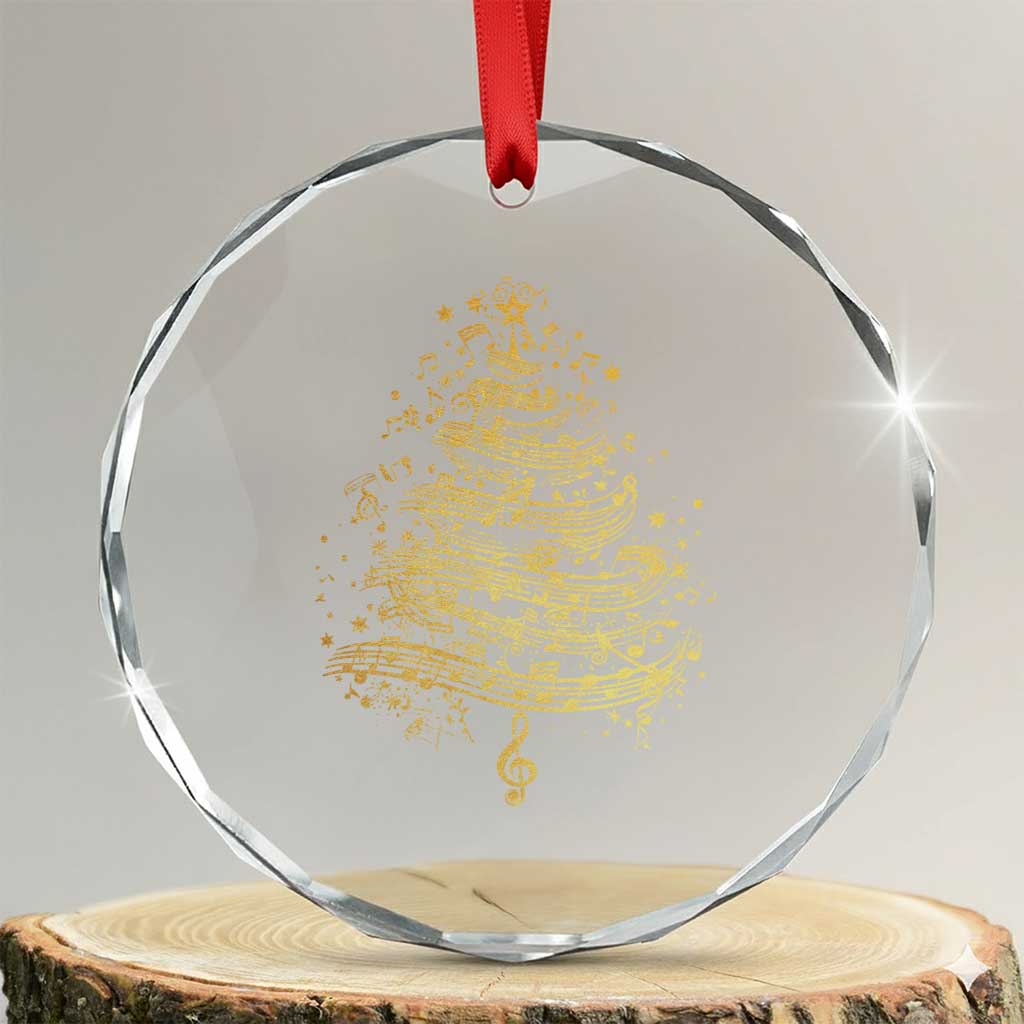 Music Christmas Tree Crystal Glass Ornament Musician Music Lover Gift - Wonder Print Shop