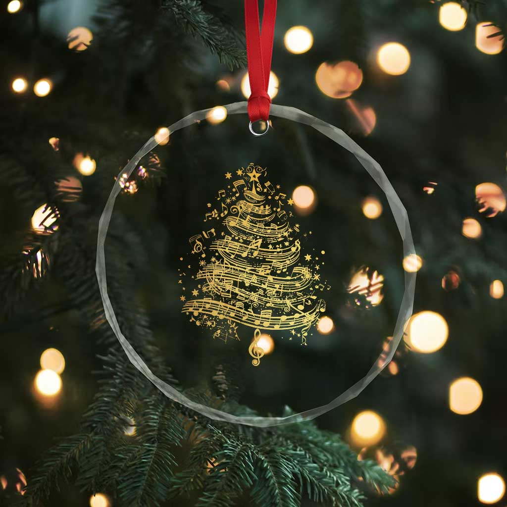 Music Christmas Tree Crystal Glass Ornament Musician Music Lover Gift - Wonder Print Shop
