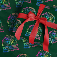 My Dart Technique Is Top Secret Wrapping Paper Roll Vintage Tie Dye Dart Lover - Wonder Print Shop