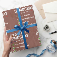 My Dog Is A Democrat Satirical Checklist Wrapping Paper Roll Funny Conservative Humor Dog Owner Gifts