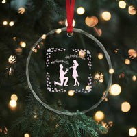 My English Teacher and Gym Teacher Are Getting Married Crystal Glass Ornament She Said Yes Love Story Romance TS02