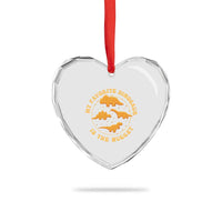 My Favorite Dinosaur Is The Nugget Heart Crystal Glass Ornament Funny Food Lover Gift - Wonder Print Shop