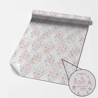 My Favorite Gym Teacher and English Teacher Are Getting Married Wrapping Paper Roll Retro Coquette Bow Wedding Love Story - Wonder Print Shop