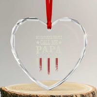 My Favorite People Call Me Papa Heart Crystal Glass Ornament Funny Dad Fathers Day 4th Of July