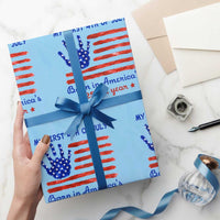 My First 4th of July Celebrate Semiquincentennial Cute Wrapping Paper Roll Born in America's 250th Year Patriotic Milestone Celebration