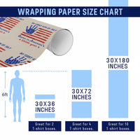 My First 4th of July Celebrate Semiquincentennial Cute Wrapping Paper Roll Born in America's 250th Year Patriotic Milestone Celebration