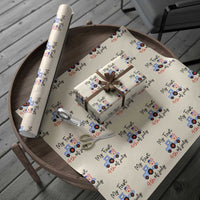 My First 4th of July Patriotic Tractor Cute Wrapping Paper Roll American Flag Infant Independence Holiday Milestone