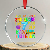 My First Day of 2nd Grade Crystal Glass Ornament Ready to Learn Back to School