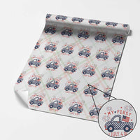My First July 4th Gingham Vintage Truck Americana Wrapping Paper Roll Patriotic Fireworks Independence Holiday Milestone