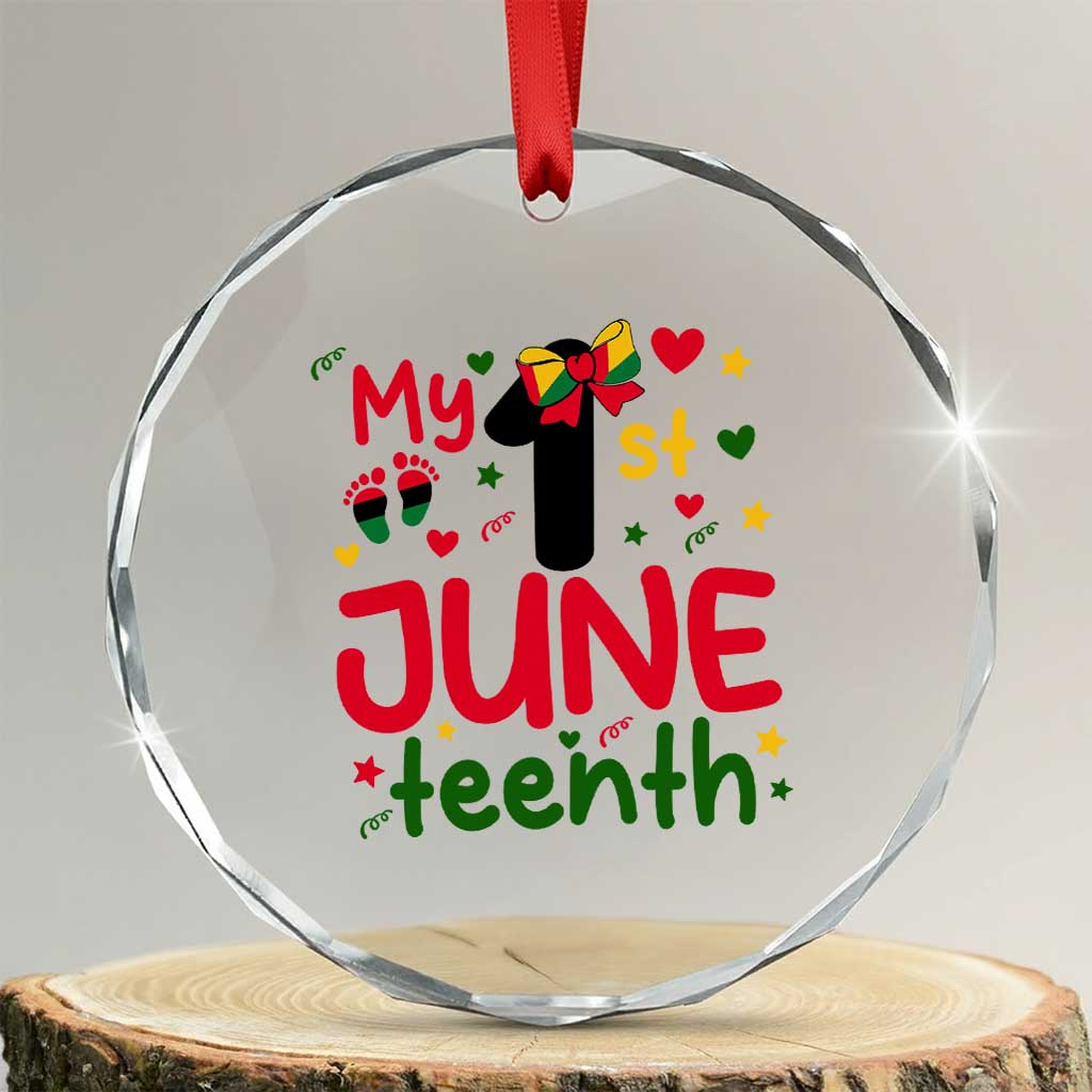 My First Juneteenth Crystal Glass Ornament African American Baby Freedom Day