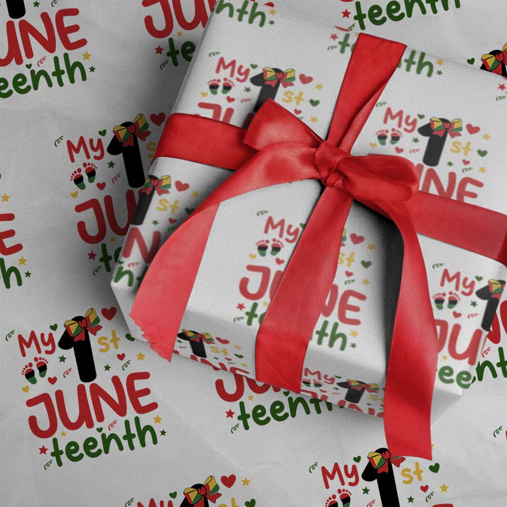 My First Juneteenth Wrapping Paper Roll African American Baby Freedom Day