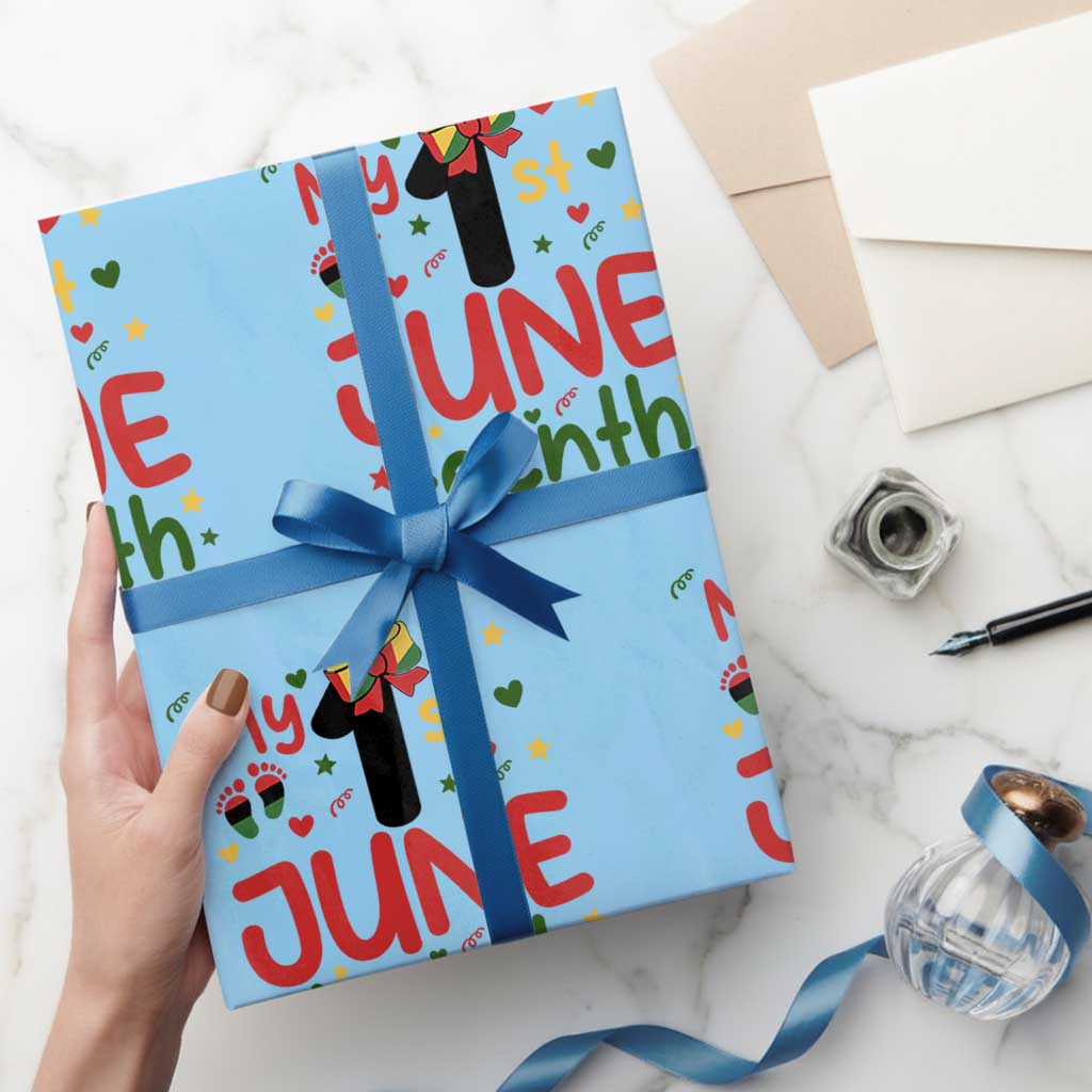 My First Juneteenth Wrapping Paper Roll African American Baby Freedom Day