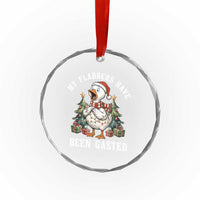 My Flabbers Have Been Gasted Crystal Glass Ornament Funny Goose Christmas - Wonder Print Shop
