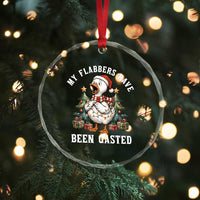 My Flabbers Have Been Gasted Crystal Glass Ornament Funny Goose Christmas - Wonder Print Shop