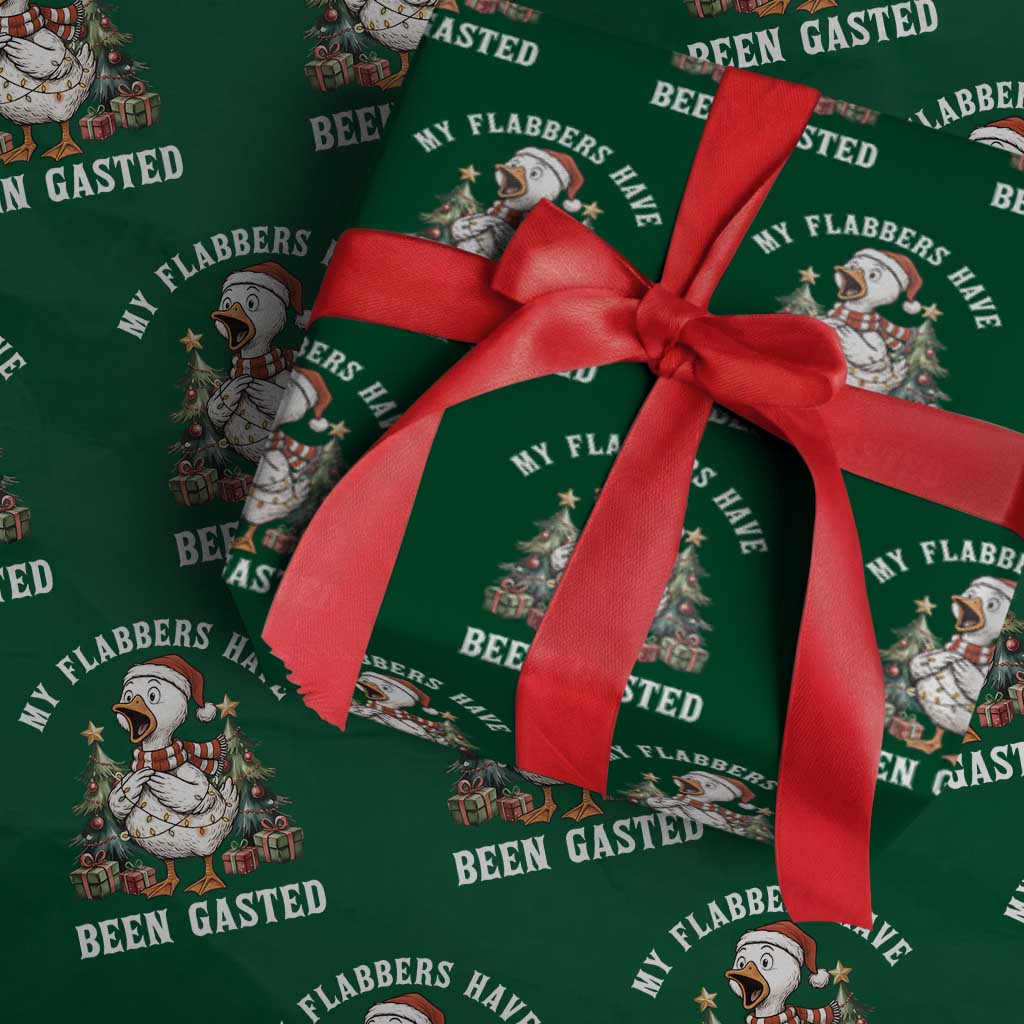 My Flabbers Have Been Gasted Wrapping Paper Roll Funny Goose Christmas - Wonder Print Shop