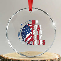 My Goal Is To Deny Yours Crystal Glass Ornament Soccer Goalie Gift