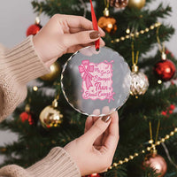 My God Is Stronger Than Breast Cancer Crystal Glass Ornament Christian Support Gift