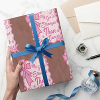 My God Is Stronger Than Breast Cancer Wrapping Paper Roll Christian Support Gift