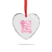My God Is Stronger Than Breast Cancer Heart Crystal Glass Ornament Christian Support Gift