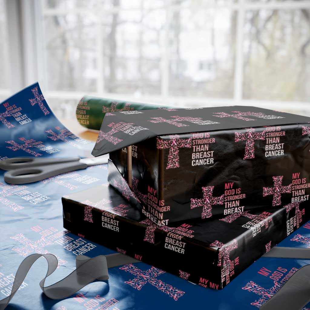 My God Is Stronger Than Breast Cancer Survivor Hope Gift Wrapping Paper Roll