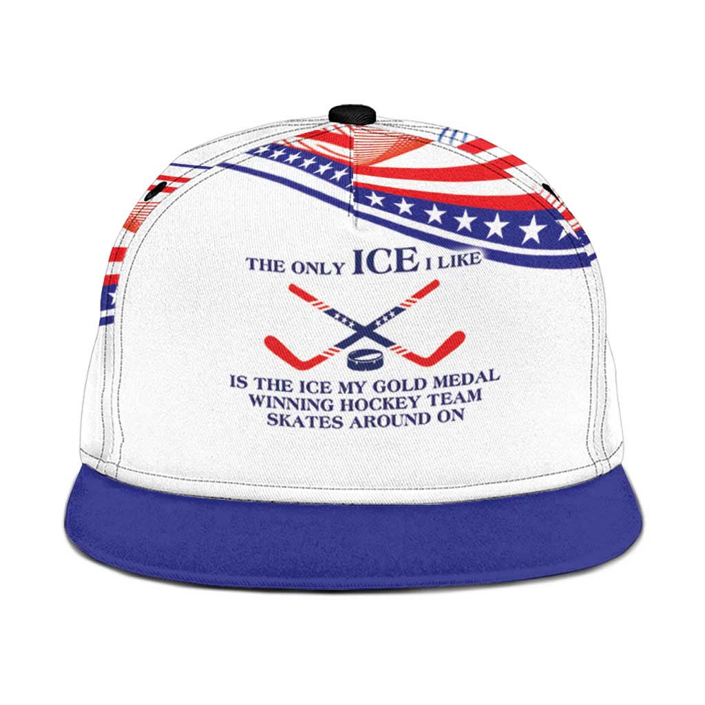 My Gold Medal Winning Hockey Team Snapback Cap White Style
