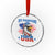 My Pronouns Are USA Crystal Glass Ornament Bold Patriotic Eagle with American Flag Bandana Mullet - Wonder Print Shop