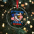 My Pronouns Are USA Crystal Glass Ornament Bold Patriotic Eagle with American Flag Bandana Mullet - Wonder Print Shop