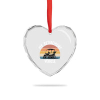 My Retirement Vehicle Golf Cart Heart Crystal Glass Ornament Funny Retired Golfer Gift - Wonder Print Shop