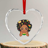 My Roots Black History Culture Pride Heart Crystal Glass Ornament African American Heritage - Wonder Print Shop