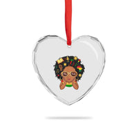 My Roots Black History Culture Pride Heart Crystal Glass Ornament African American Heritage - Wonder Print Shop