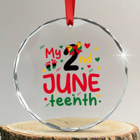 My Second Juneteenth Crystal Glass Ornament African American Baby Freedom Day