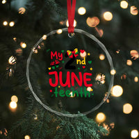 My Second Juneteenth Crystal Glass Ornament African American Baby Freedom Day