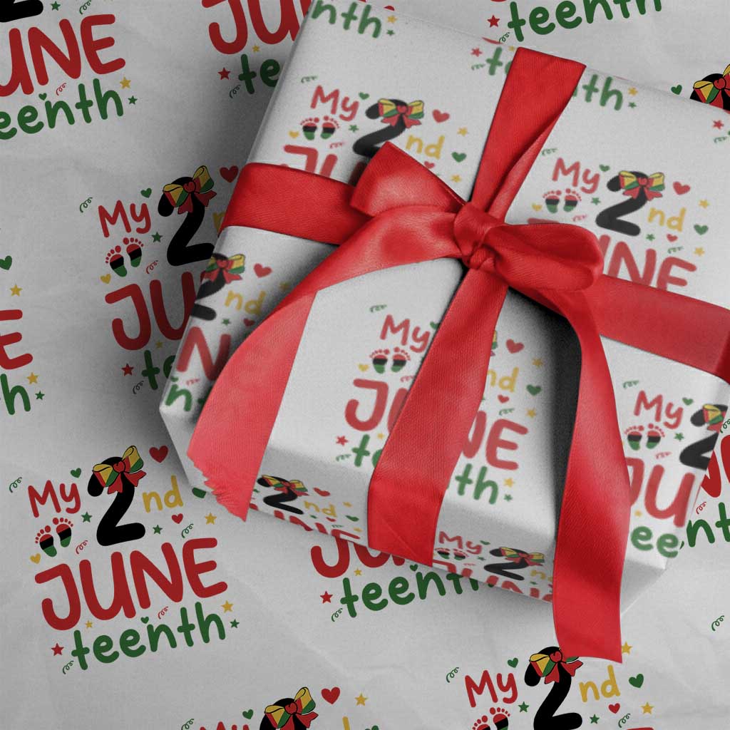 My Second Juneteenth Wrapping Paper Roll African American Baby Freedom Day