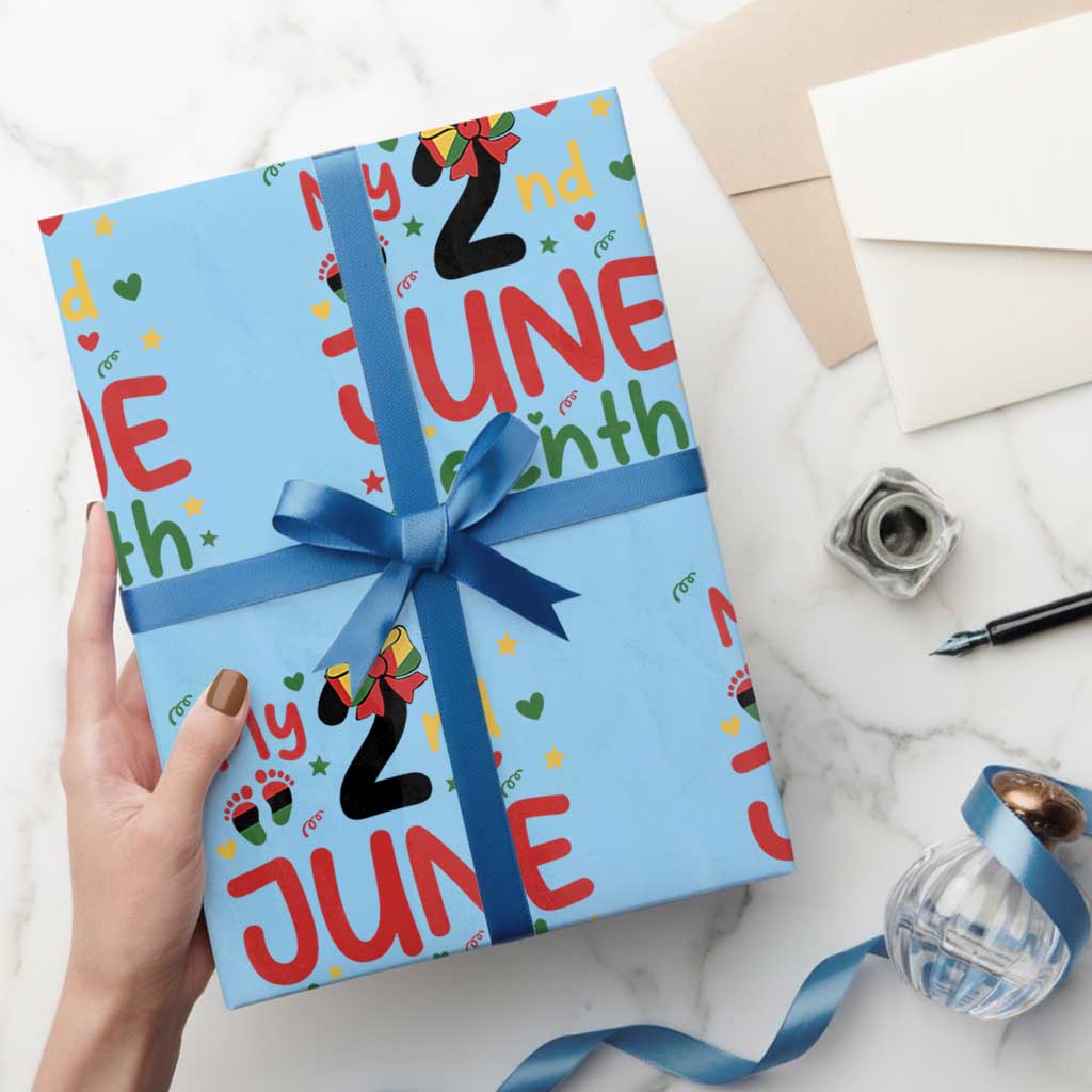My Second Juneteenth Wrapping Paper Roll African American Baby Freedom Day