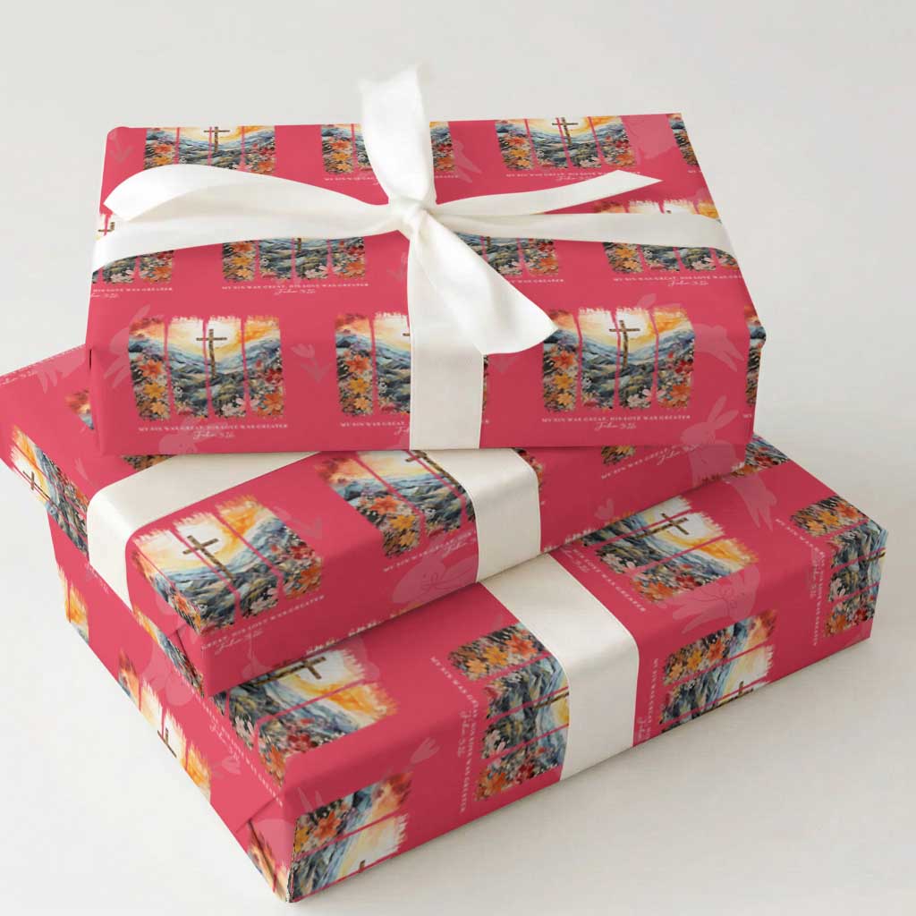 My Sin Was Great His Love Was Greater Wrapping Paper Roll Christian Easter Religious Bible Verse